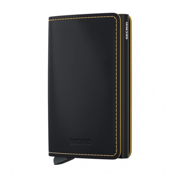 SECRID Slimwallet Matte Black & Ochre 8718215284857